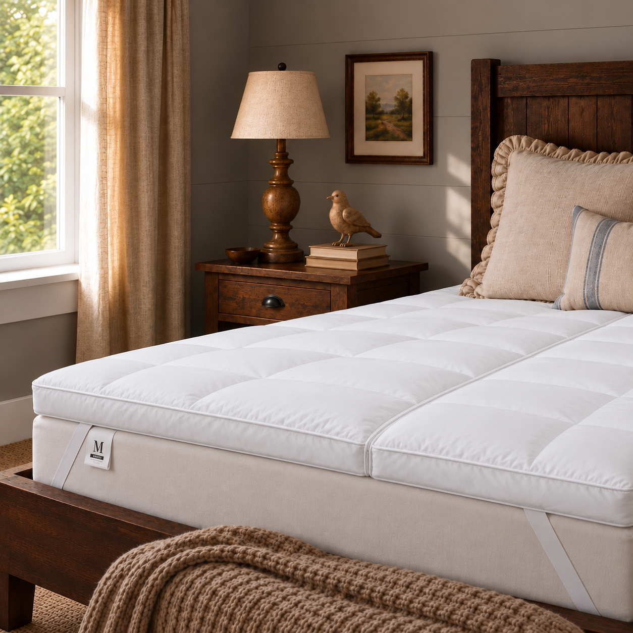 DreamGreen 1000gsm Loft Comfort Topper Split & Zip