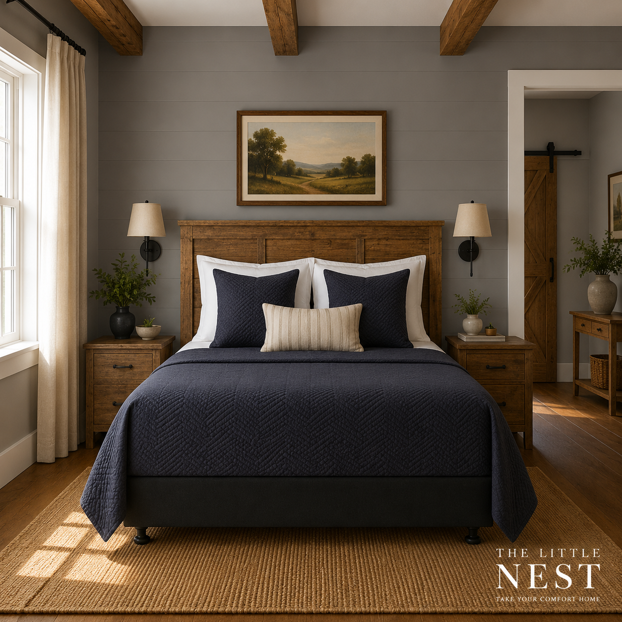 DreamGreen Amora Bedcover Navy