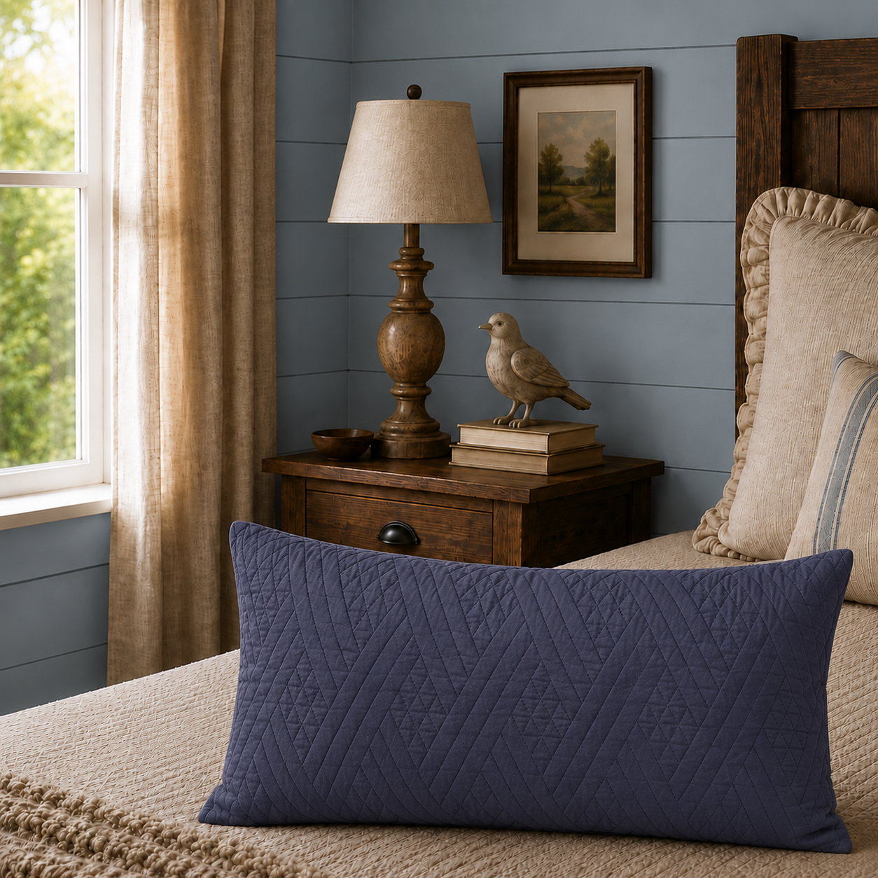 DreamGreen Amora Cushion Cover - Navy