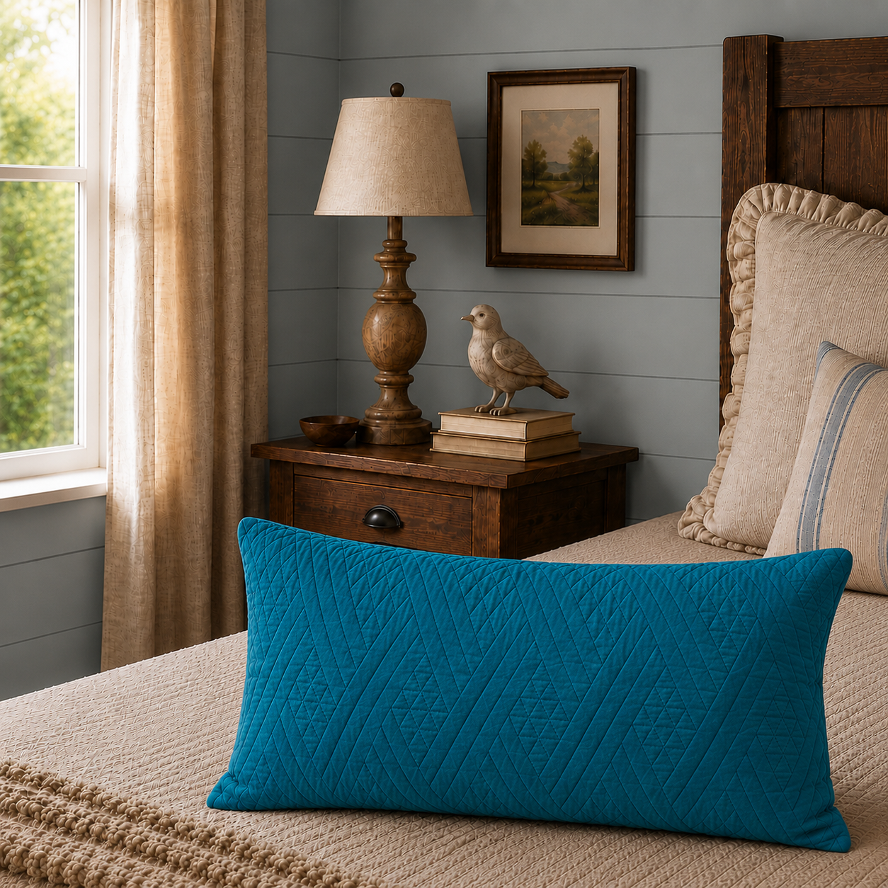 DreamGreen Amora Cushion Cover - Teal