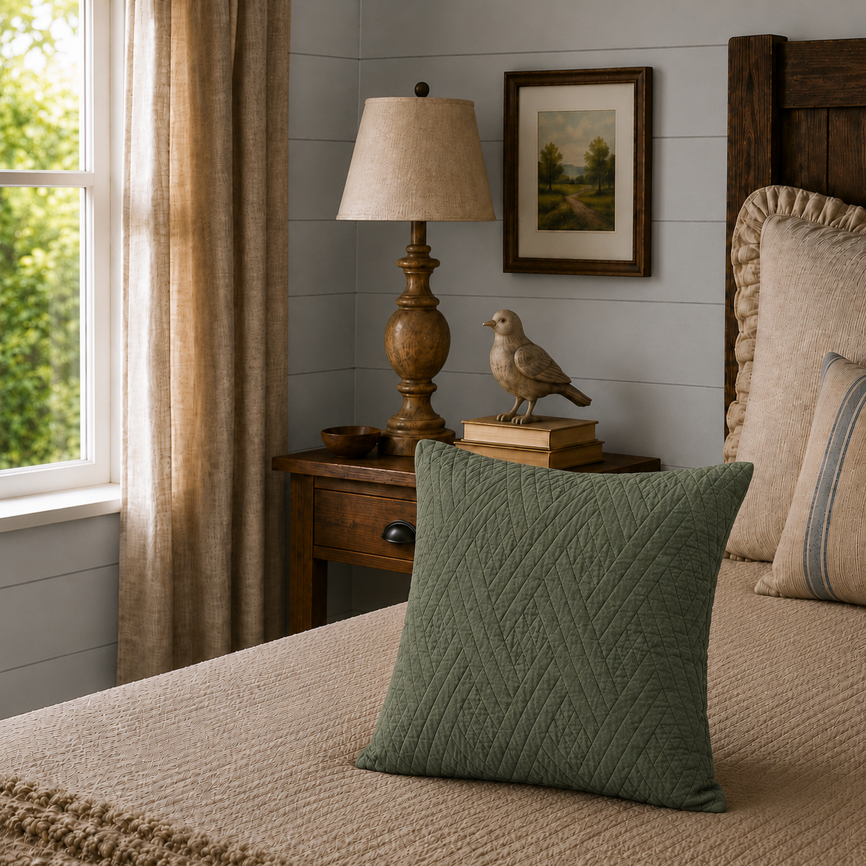 DreamGreen Amora Cushion Cover - Olive