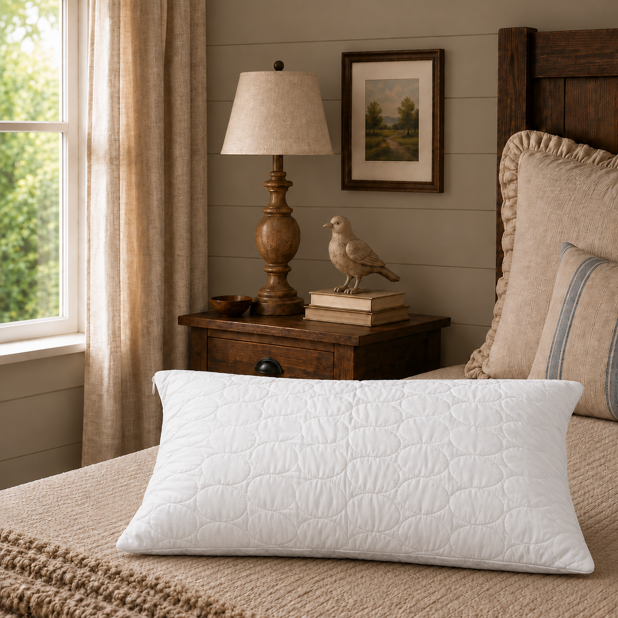 DreamGreen Duo Plus Pillow Protector - Zipped