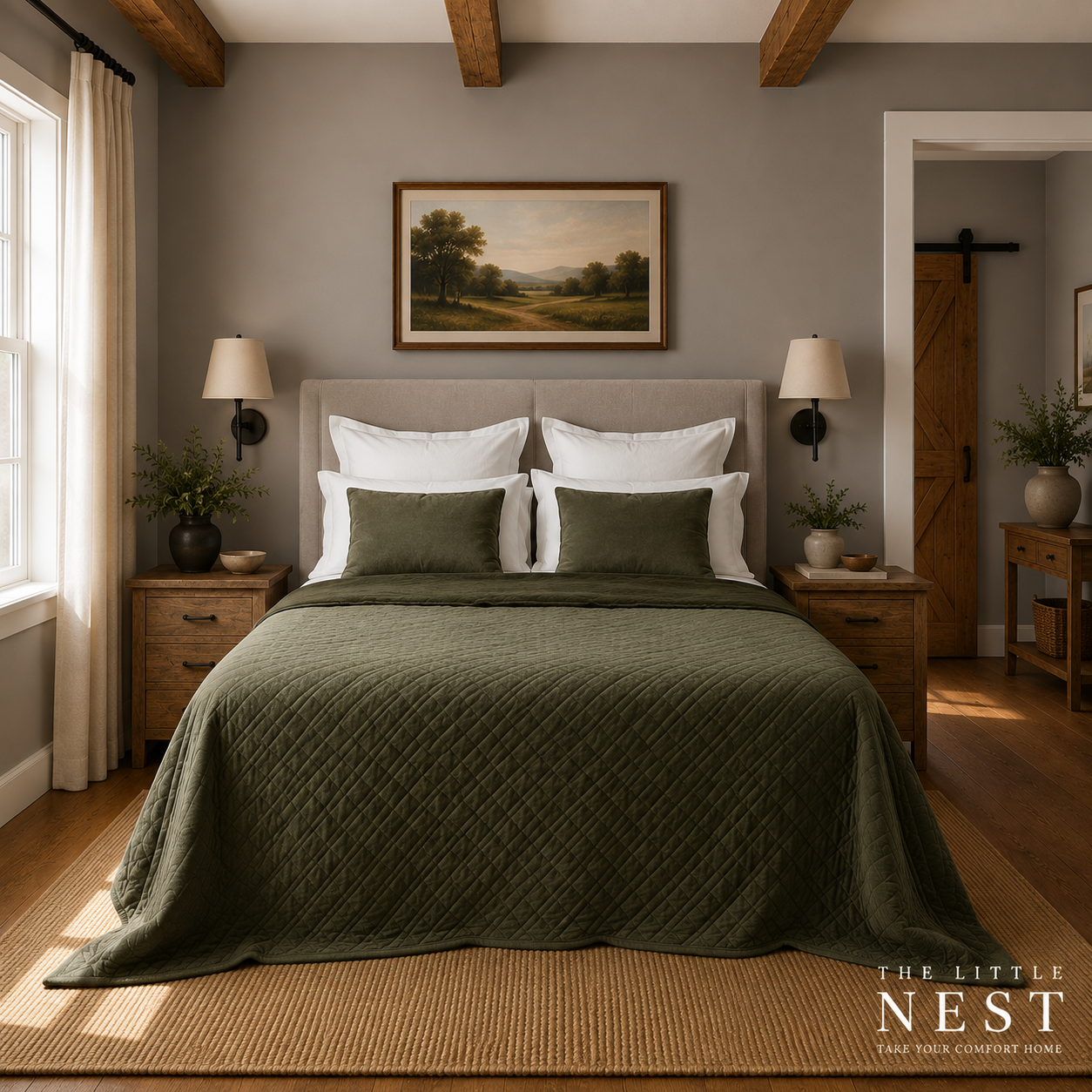 DreamGreen Verve Quilted Coverlet Fern