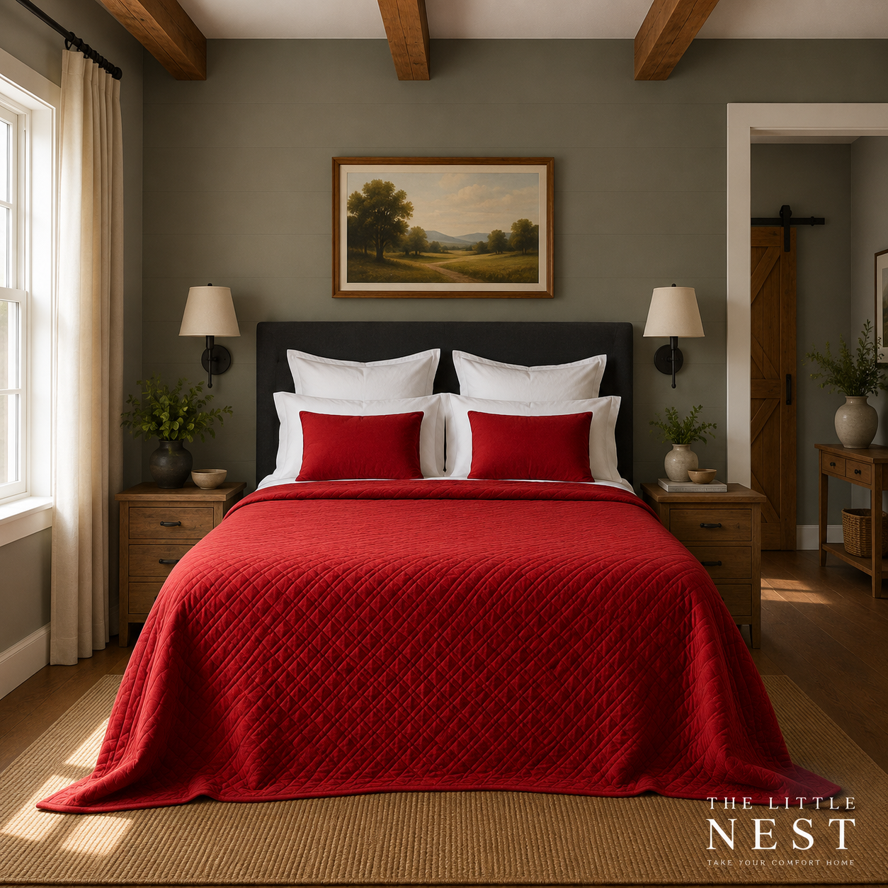 DreamGreen Verve Quilted Coverlet Russet