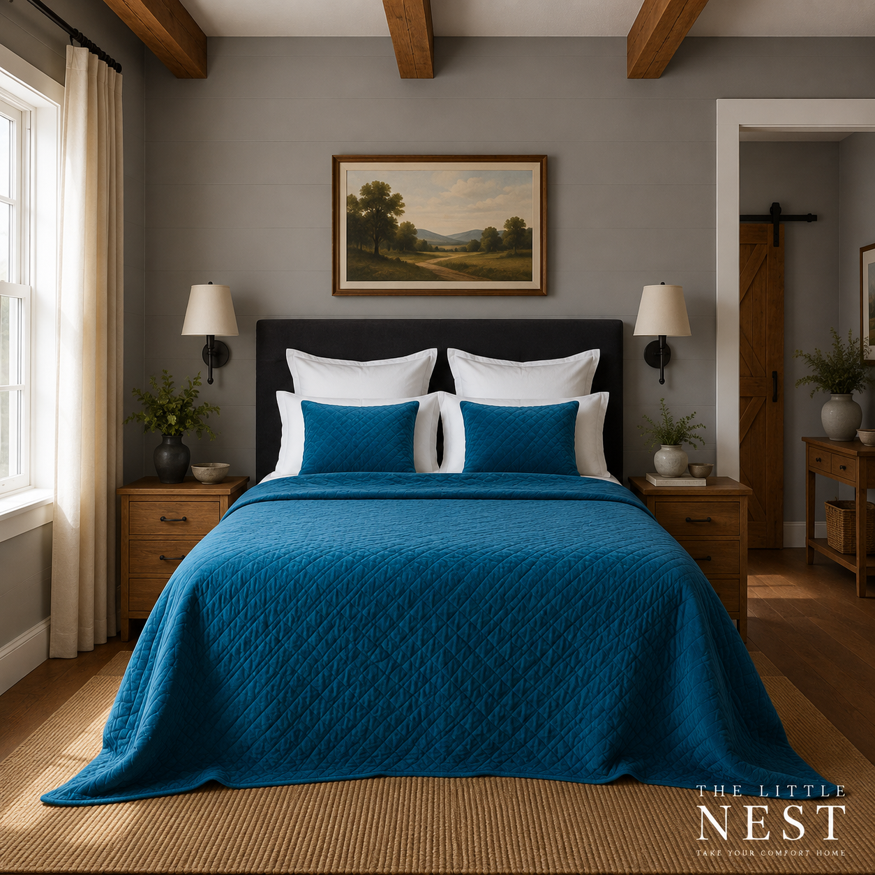 DreamGreen Verve Quilted Coverlet Teal