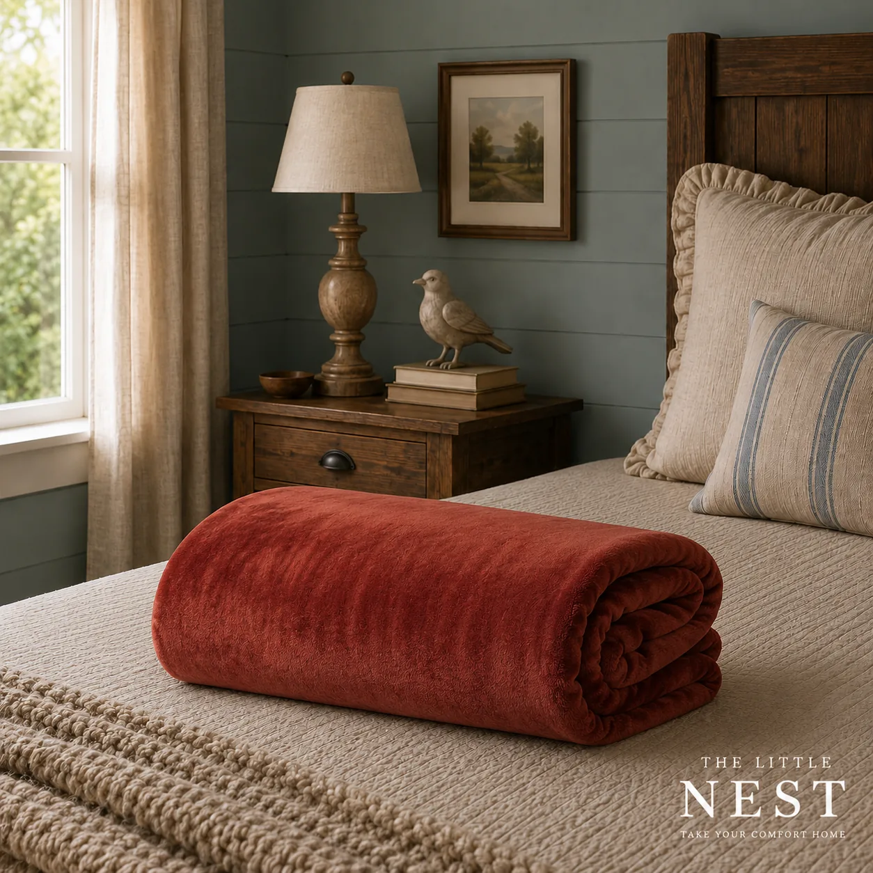 DreamTicket Coral Fleece Blanket Garnet