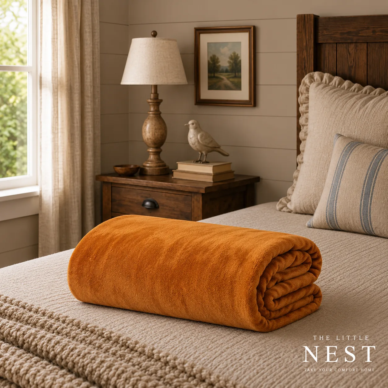 DreamTicket Coral Fleece Blanket Marigold