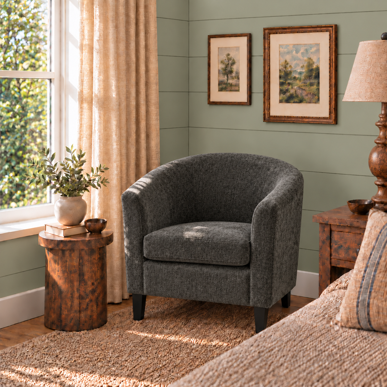 Makers Deluxe Tub Chair Fabric - Storm